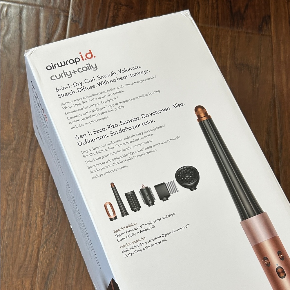New Open Box: Dyson Airwrap Curly+Coily Hair Styler - Rose Gold and Black
